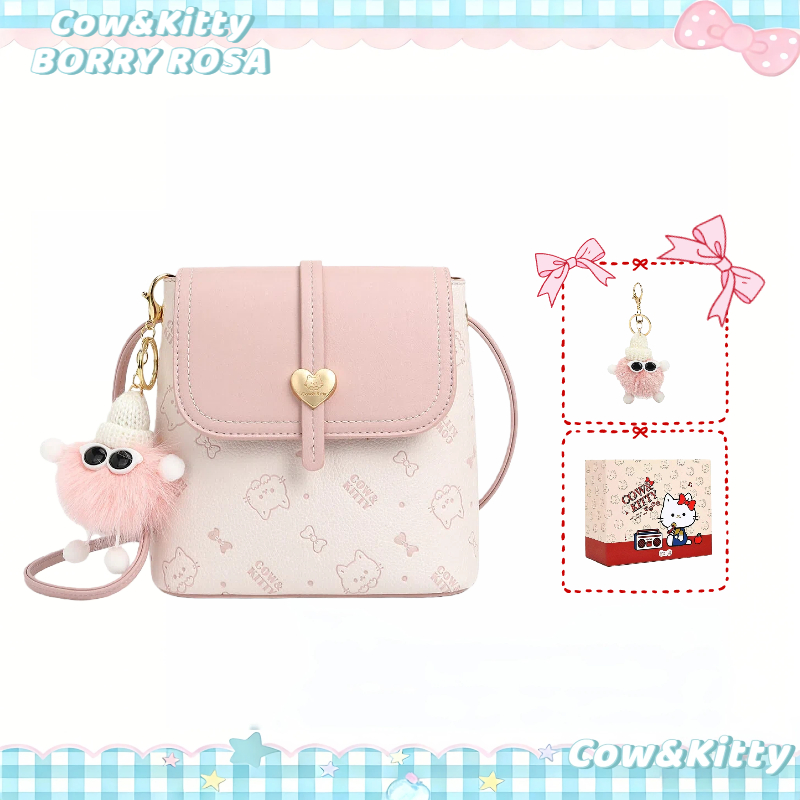 Cow&Kitty/BORRY ROSA Túi đeo chéo với màu sắc đa năng Một chiếc túi đeo vai nhiều màu cổ điển