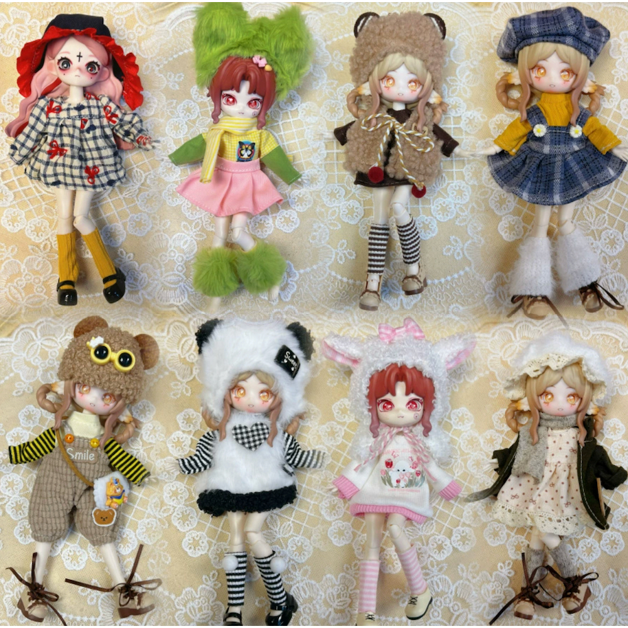 Thay thế quần áo búp bê ob11, Bộ váy bjd YMY-gsc 8 inch 12 inch 12 inch, váy búp bê 16-17 cm, mặc hà