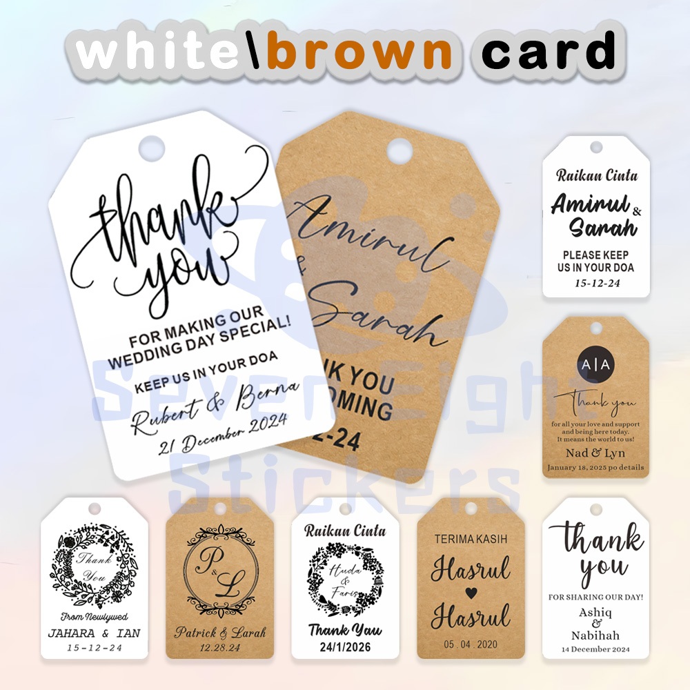 [60 mảnh] Cá nhân hóa Thẻ bài Lá bài | Cảm ơn anh Thẻ bài | Đám cưới Thẻ bài| Tiệc tùng Trang trí Gi