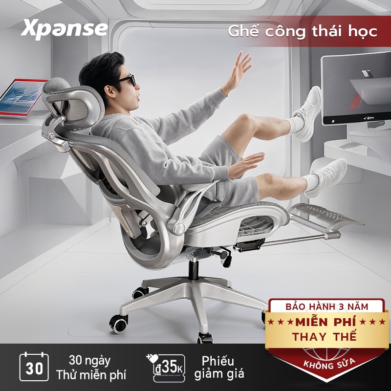 Ghế công thái học Xpanse W009 Tựa tay 6D sinh học bản Max,vải lưới Aero điều chỉnh nhiệt độ | ghế gaming | ghế làm việc | BigBuy360 - bigbuy360.vn