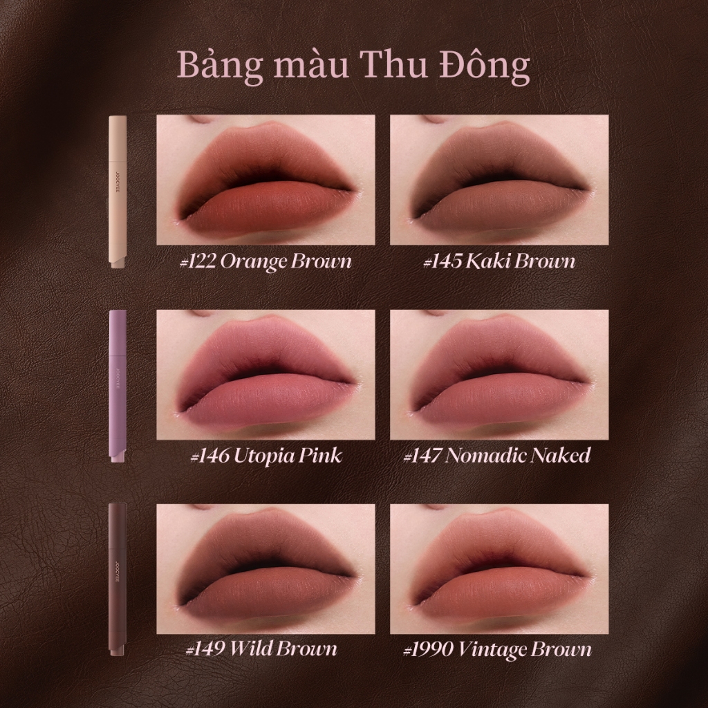 Son lì JOOCYEE Velvet Rouge dạng thỏi mịn lì lâu trôi bền màu 3g - DEAL SỐC | BigBuy360 - bigbuy360.vn