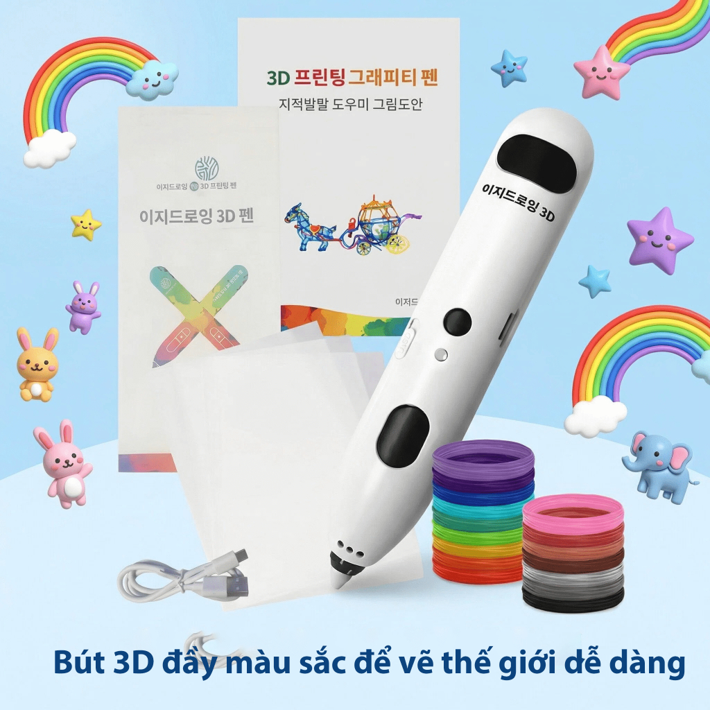 Phiên bản Hàn Quốc 2025 30-40℃Bút in 3D nhiệt độ thấp an toàn Chất liệu PCL nhiệt độ thấp, Bút vẽ Gr