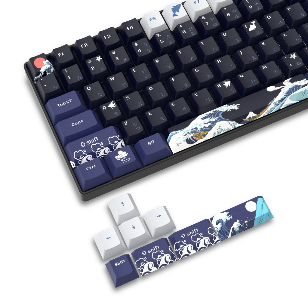XVX Black Coral Reef Keycaps Cherry Profile 5-Side Dye-Sub Tương thích với tất cả các công tắc MX Màu đen sành điệu Chống dầu Bền bỉ cho văn phòng / Bộ quà tặng chơi game Keycap (78 / 132 Phím) | BigBuy360 - bigbuy360.vn