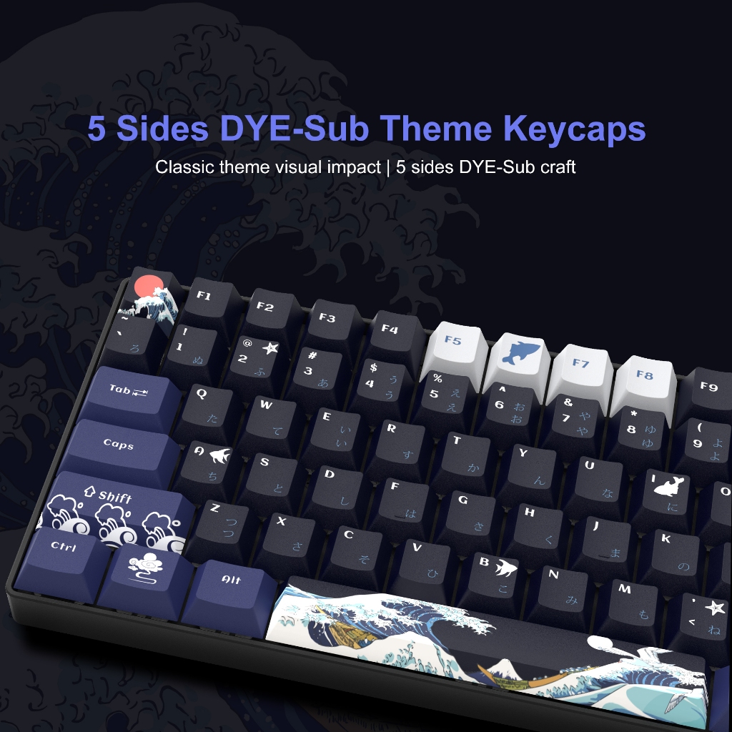 XVX Black Coral Reef Keycaps Cherry Profile 5-Side Dye-Sub Tương thích với tất cả các công tắc MX Màu đen sành điệu Chống dầu Bền bỉ cho văn phòng / Bộ quà tặng chơi game Keycap (78 / 132 Phím) | BigBuy360 - bigbuy360.vn