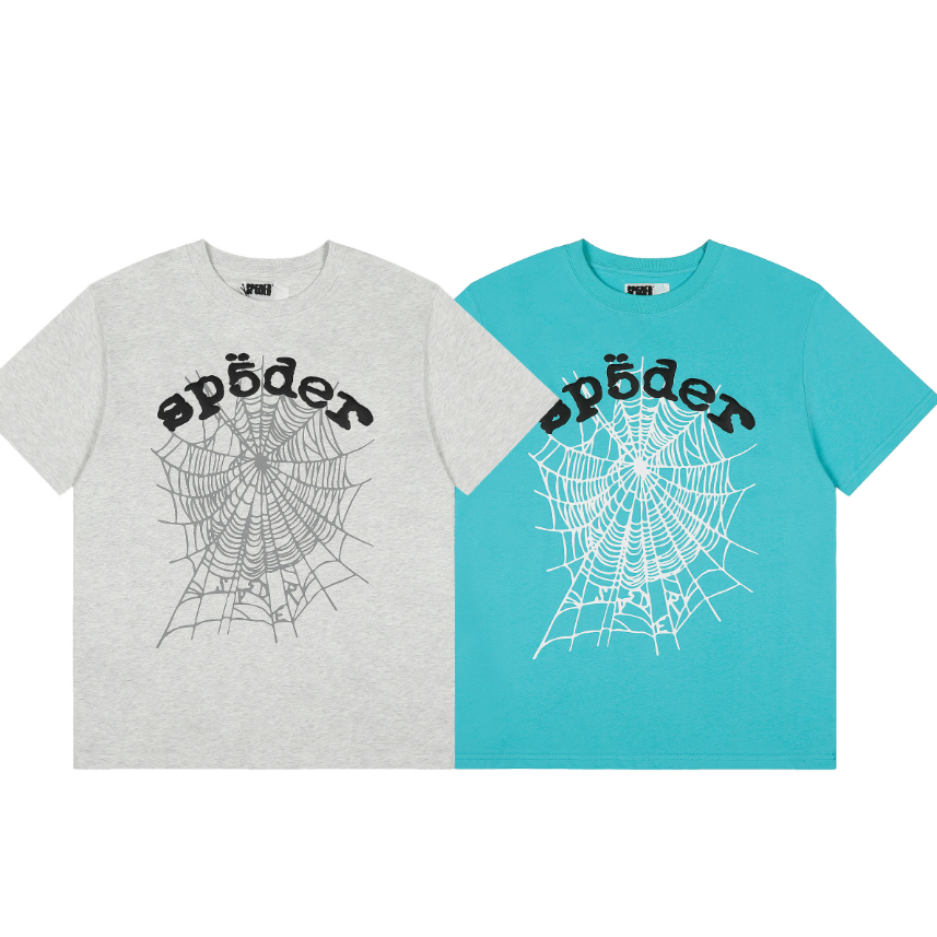 Áo thun ngắn tay in hình nhện SP5DER thời trang