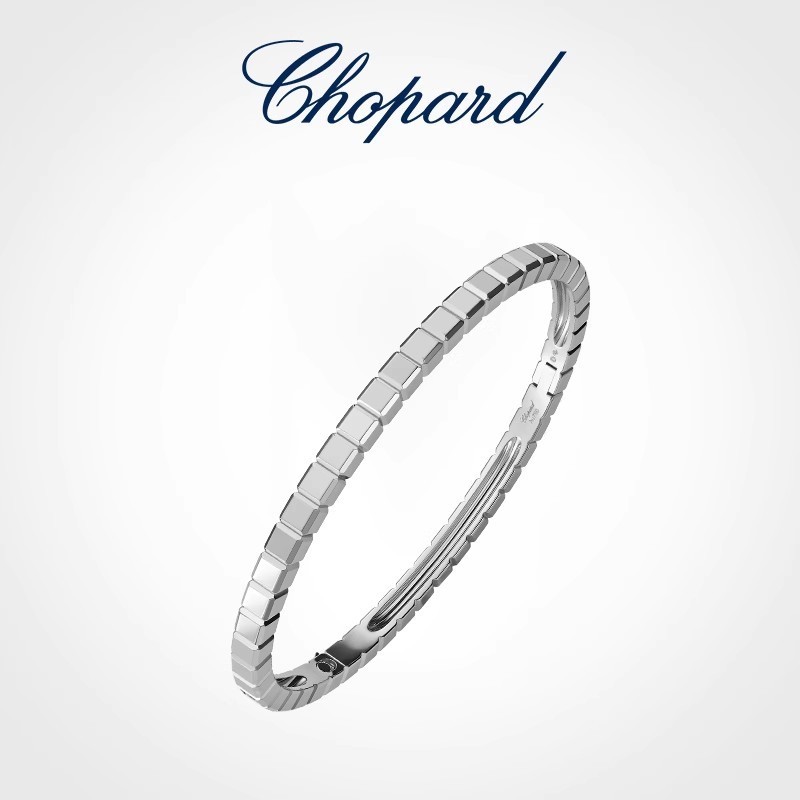 [Hộp đóng gói có sẵn] Chopard Chopard Ice Cube Nhỏ Ice Cube Quà tặng vòng tay vàng trắng 18K
