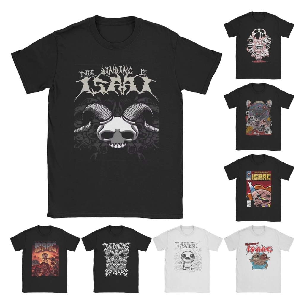 Tuyệt Vời Sự Ràng Buộc Của Isaac Trò Chơi Điện Tử Áo nam Cổ Tròn Nguyên Chất Cotton Áo Hoạt Hình 90 