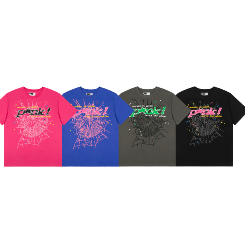 Áo thun ngắn tay in hình nhện SP5DER thời trang