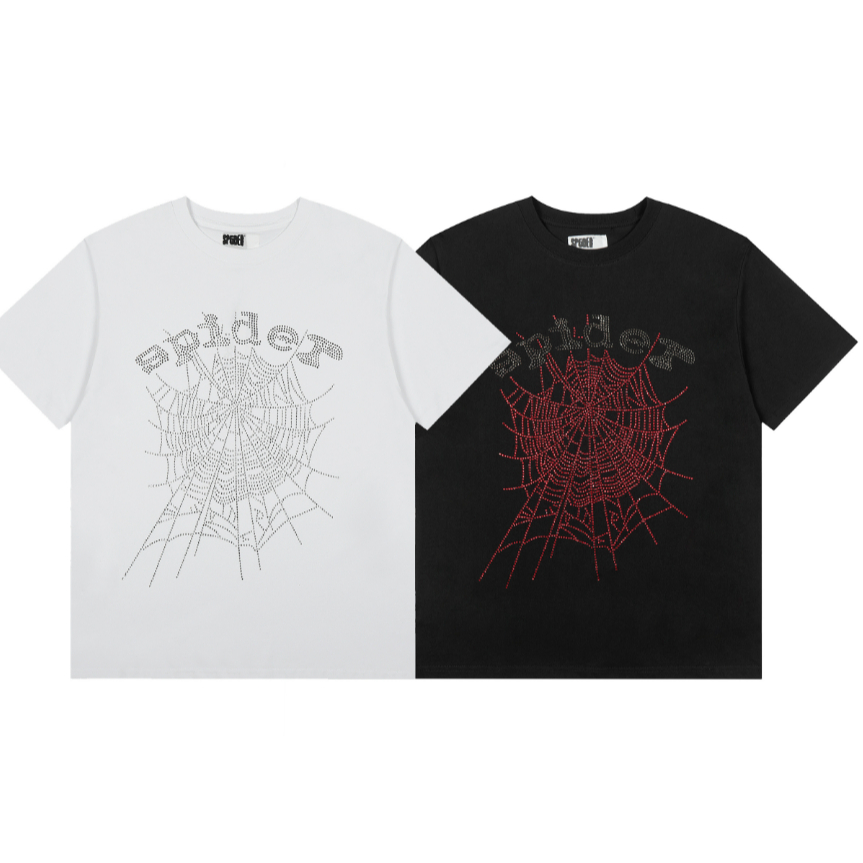Áo thun ngắn tay in hình nhện SP5DER thời trang