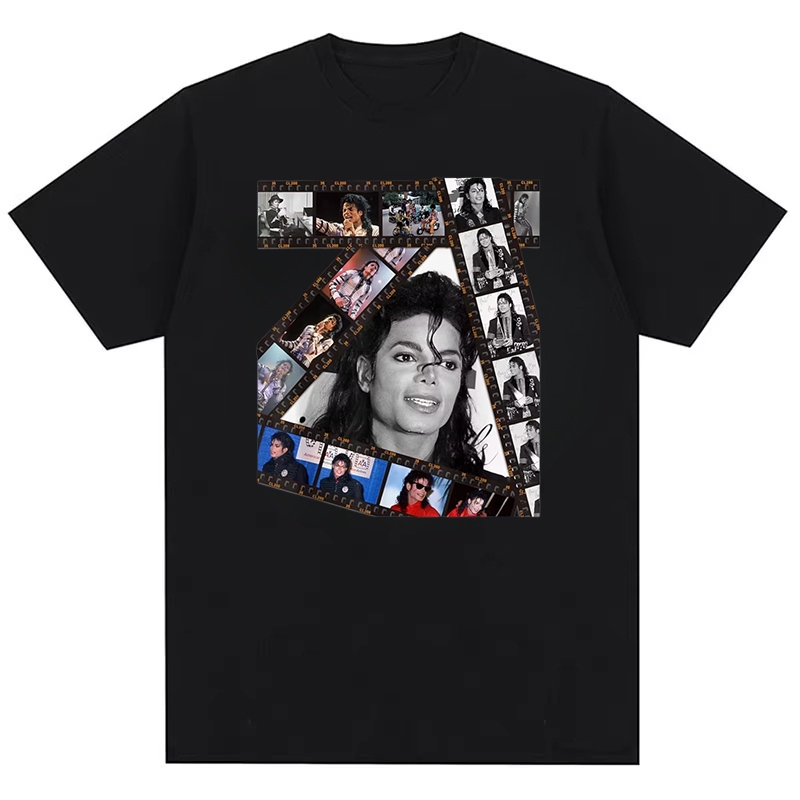 Áo Thun Cotton Nguyên Chất In Hình Michael Jackson Style Hip Hop