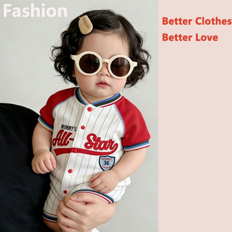 Quần Áo Sơ Sinh Bé Trai Bé Gái Cotton Không Tay Áo Liền Quần Thể Thao Trẻ Sơ Sinh Jumpsuit Body Đồng