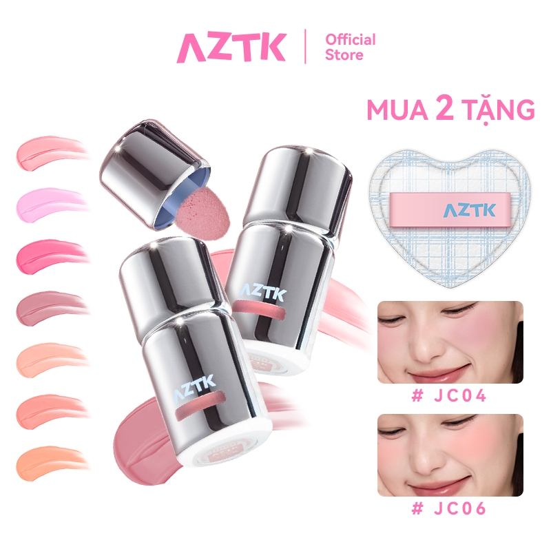 AZTK Má Hồng Kem Dạng Lỏng Tự Nhiên Lâu Trôi Không Thấm Nước 5ml