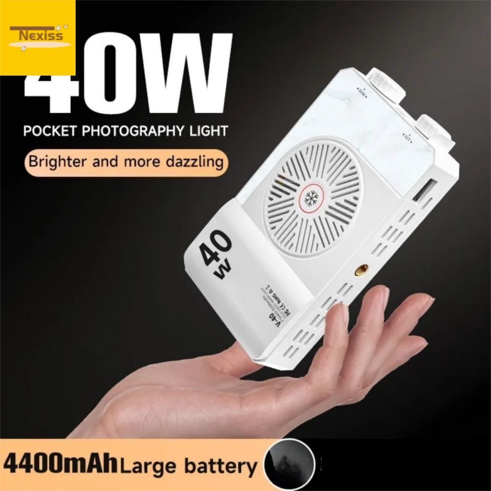 Đèn pin NEXISS 40W RGB 4400mAh 2800-9000K ĐA NĂNG CRI / TLCI 90 + camera đèn bỏ túi
