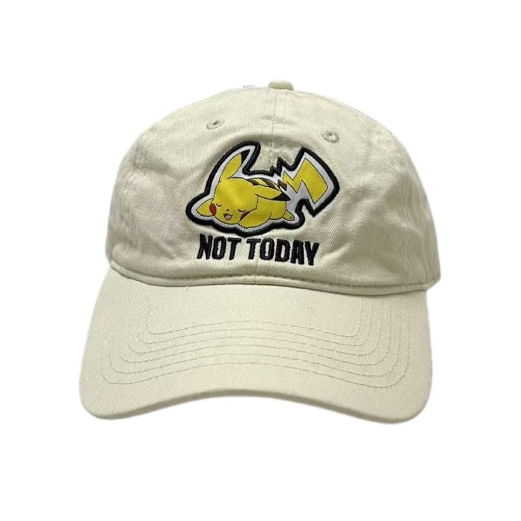 Mũ chơi gôn Pokemon Pikachu | Mũ thể thao thêu vành cong chống nắng