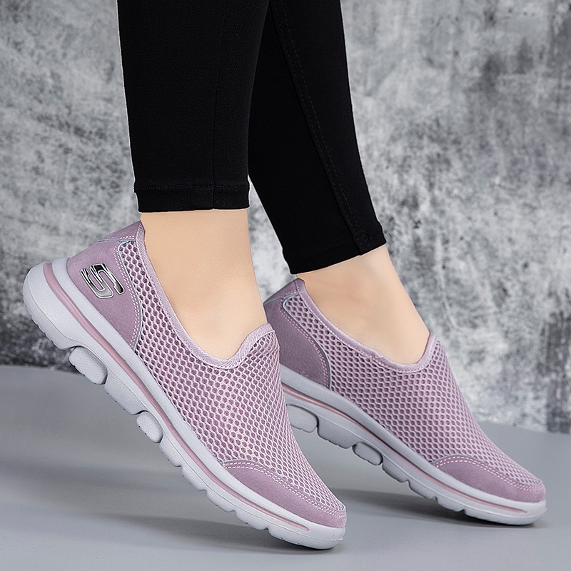 GO WALK Unisex Slip On Classic Low Top Giày thể thao thông thường Giày đi bộ siêu nhẹ và thoáng khí 