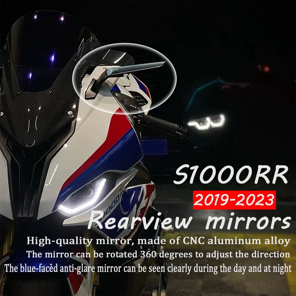 Gương Chiếu Hậu S1000RR Cho Xe BMW S1000RR 2019-2025 Stealth Sport Winglet Gương Bộ Dụng Cụ Có Thể Đ