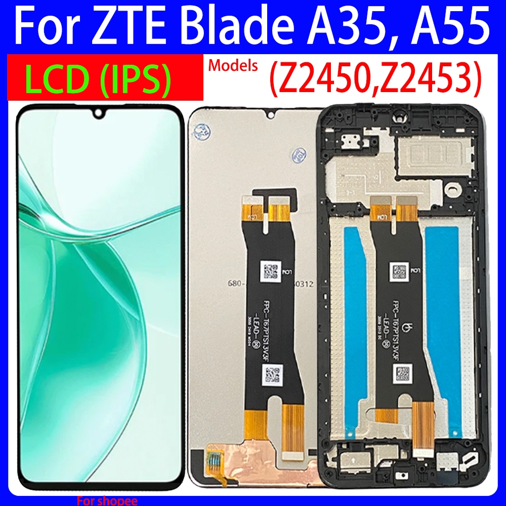 6.75 "Chính Hãng Cho Màn Hình Hiển Thị ZTE Blade A35 + Bộ Số Hóa Bảng Cảm Ứng ZTE Blade A35 A55 LCD 