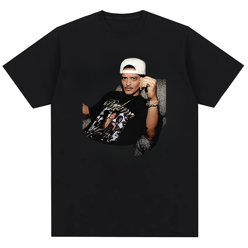 Áo thun cotton họa tiết Bruno Mars phù hợp nam nữ