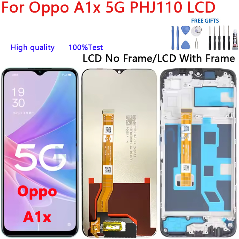 Dành Cho Oppo A1x 5G PHJ110 Màn Hình LCD Bộ Số Hóa Cảm Ứng Lắp Ráp Thay Thế Sửa Chữa