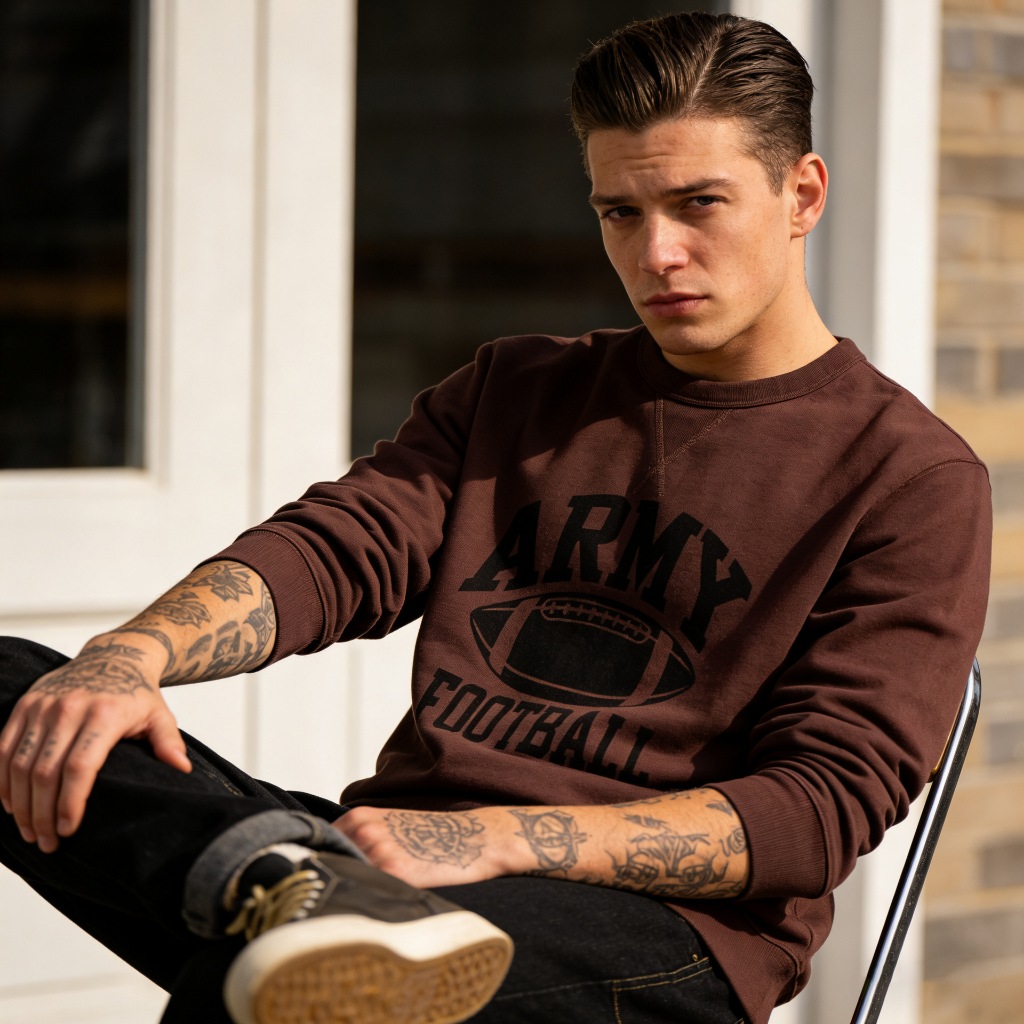 OKONKWO ARMY FOOTBALL College Windband Áo hoodie dày hạng nặng