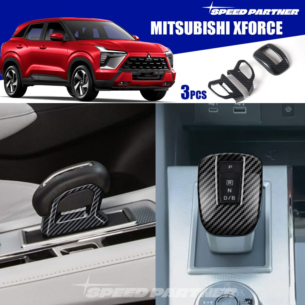 Mitsubishi Xforce (2025-nay) 3 chiếc Núm chuyển số bằng sợi Carbon cho phụ kiện ô tô Xforce 2025 202