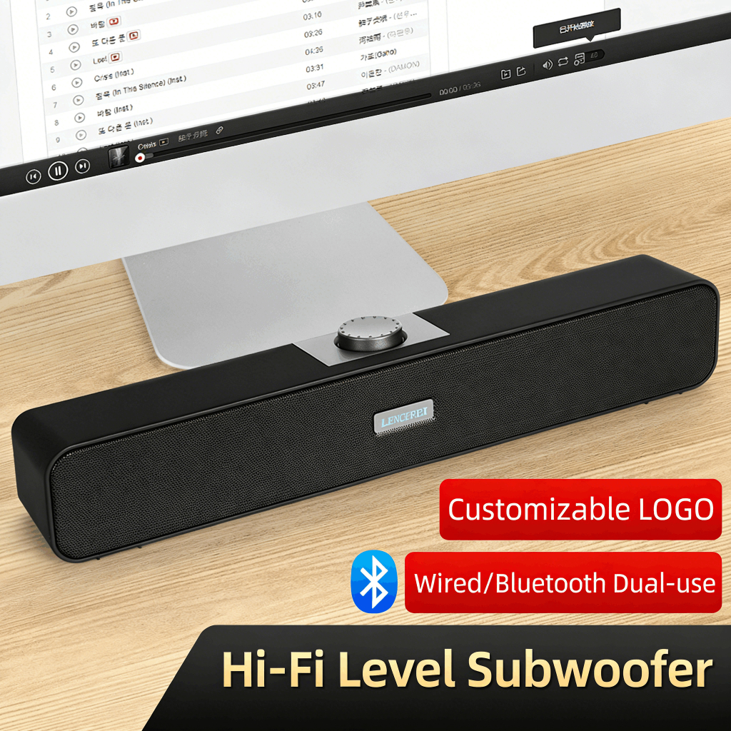 E-350BS Soundbar để bàn Bluetooth 5.0 có dây / không dây 360° Loa USB vòm cho điện thoại TV PC
