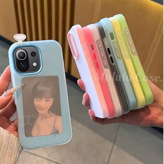 Dành Cho Xiaomi 11 Lite POCO X3 NFC X4 Pro 15T 14T 11T pro Matte Candy Color 2in1 Card Có Thể Chèn Ốp Lưng Điện Thoại