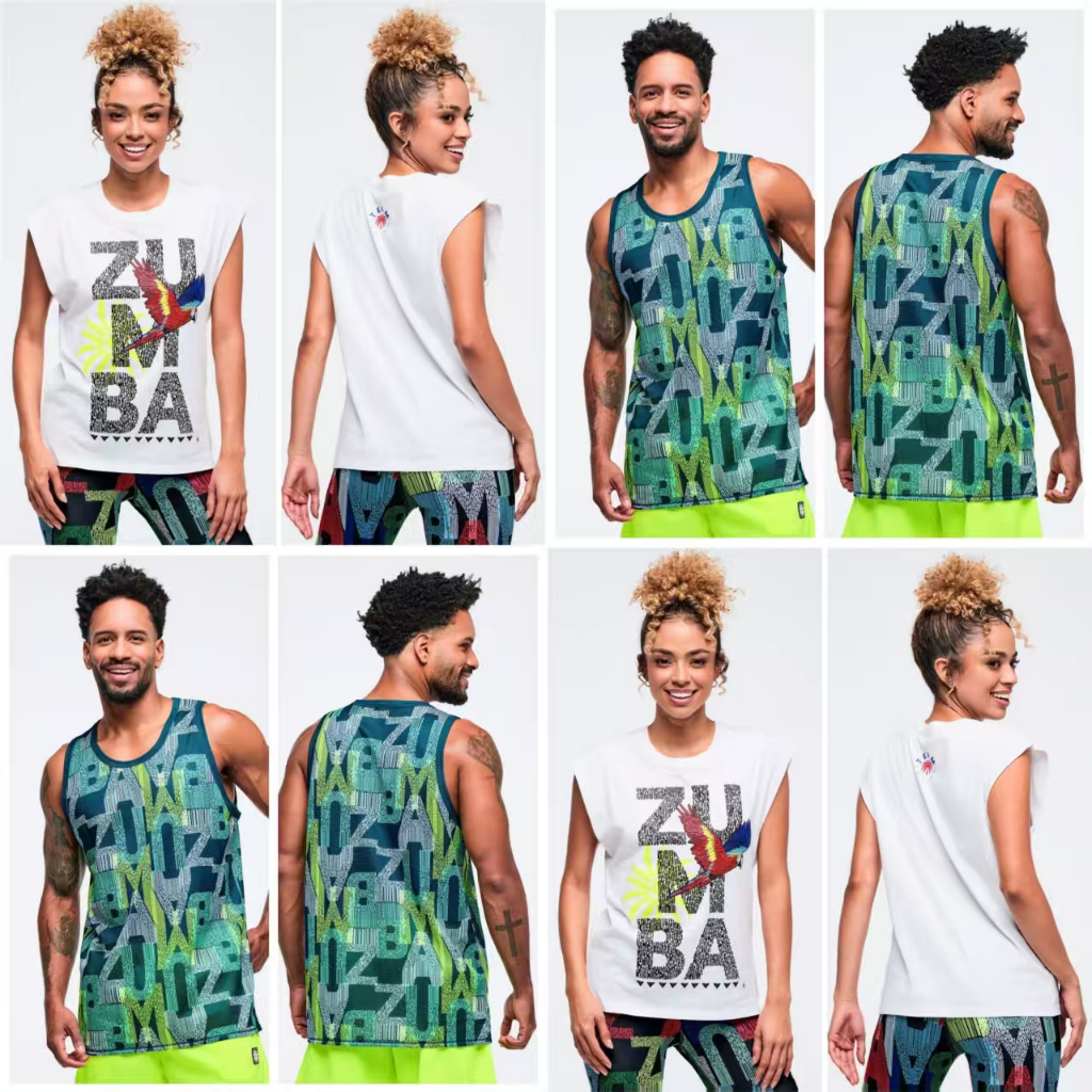 ZUMBA 2026 Áo Thể Thao Màu Trắng Nam Nữ Nam Nữ Cùng Phong Cách ZUMBA Fitness Top