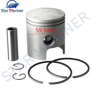 6J8-11631-00 nhóm piston (tiêu chuẩn) 6J8-11610-00 Vòng piston động cơ phía ngoài Yamaha 2 thì 25HP 