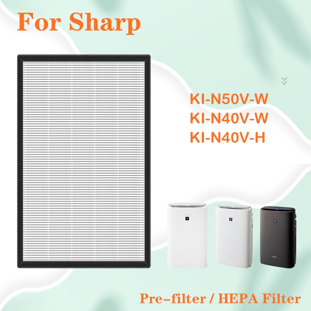 Dành Cho Máy Lọc Không Khí Sharp KI-N50V-W, KI-N40V-W, KI-N40V-H, Thay Thế True HEPA Lọc