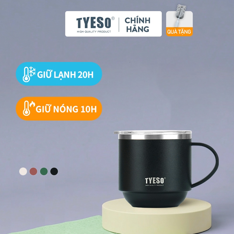 Bình giữ nhiệt TYESO® inox thép không gỉ 304 tặng bộ rửa bình Tumbler/Bottle TS-8825 330ml