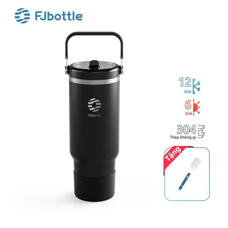 Bình Giữ Nhiệt FJbottle 1200ml Phong Cách Metro Cafe, Có Quai Xách & Ống Hút Bình Nước Giữ Nhiệt