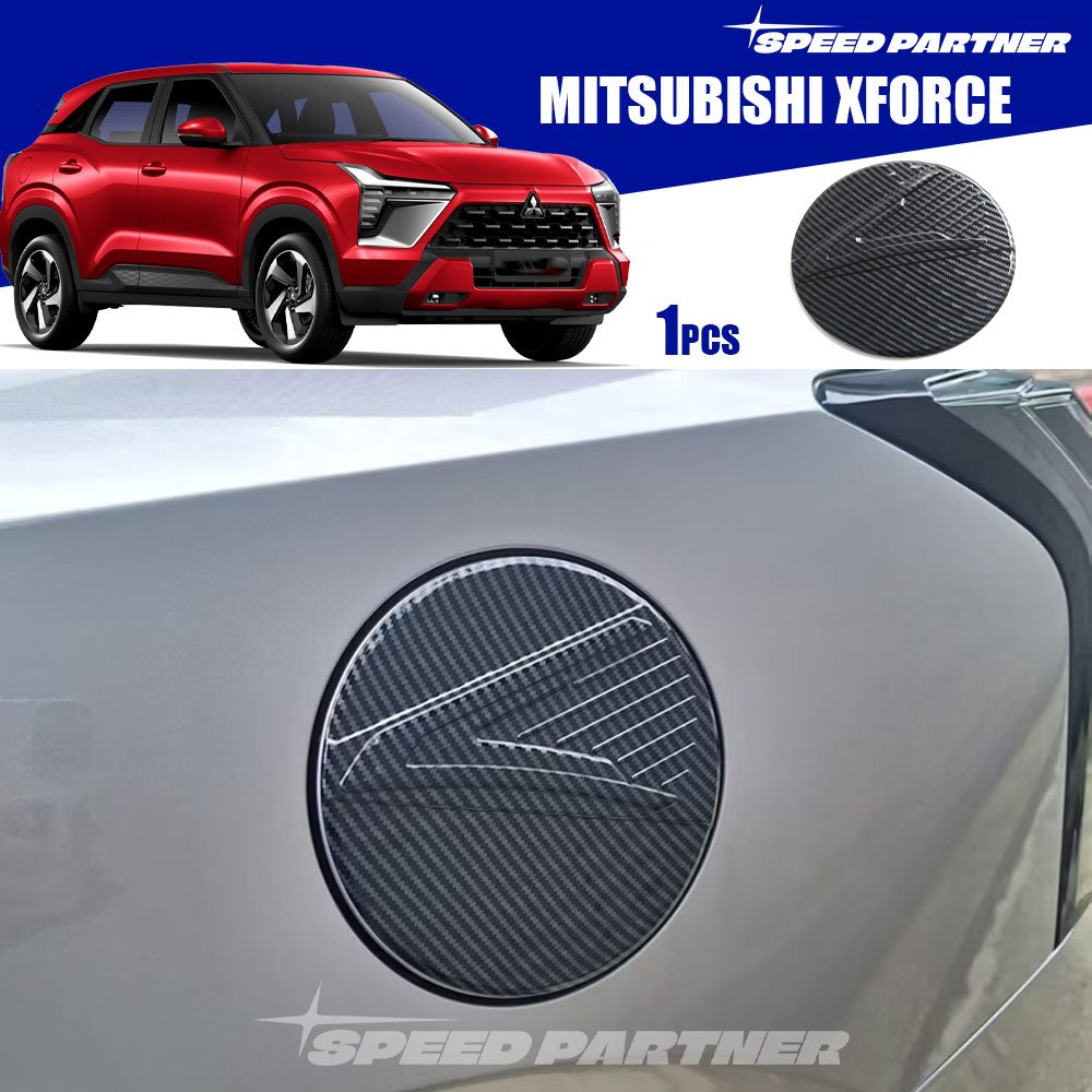Nắp bình xăng Mitsubishi Xforce (2025-nay) bằng sợi Carbon / màu đen bóng cho phụ kiện ô tô Xforce 2