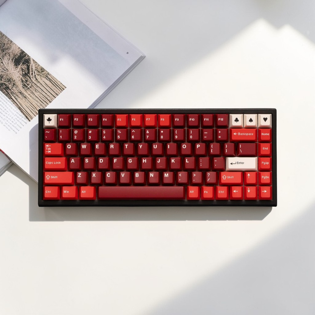 GMK Jamon Red Keycaps ABS Double Shot Cherry Profile 163 Phím Bàn Phím Cơ Keycap