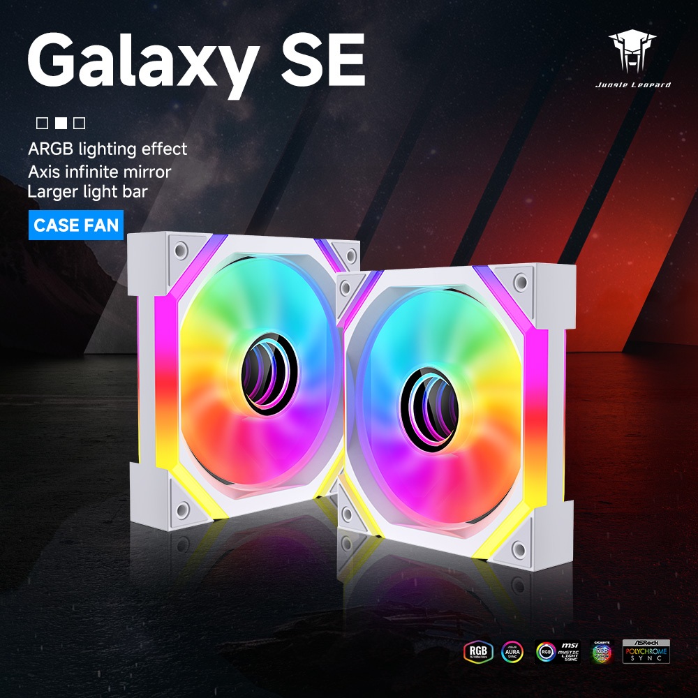 Jungle Leopard Galaxy SE ARGB Quạt CPU 120mm Axis Infinity Mirror Side Bold Light Bar 5V 3PIN Mobo S