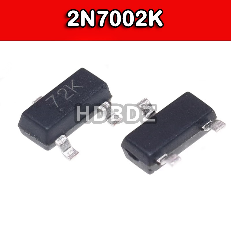 50~100PCS 2N7002K SOT-23 72K  Nchannel 60V 340mA MOSFET IC SMD
