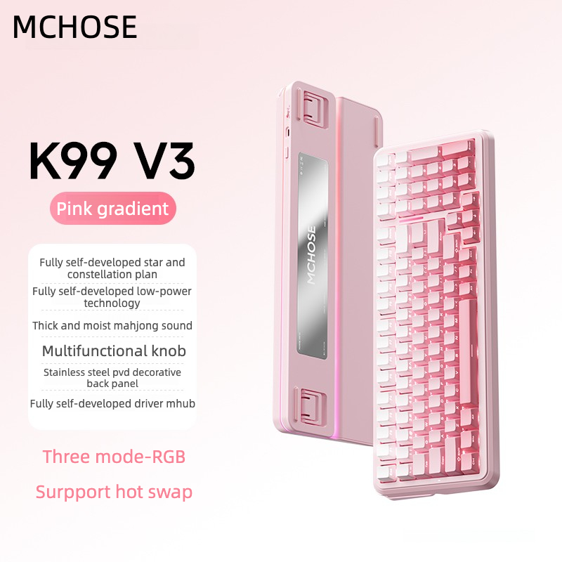MCOSE K99 V2 K99 V3 Cấu trúc đệm bàn phím cơ tùy chỉnh 2.4g Bluetooth không dây Trò chơi thể thao đi