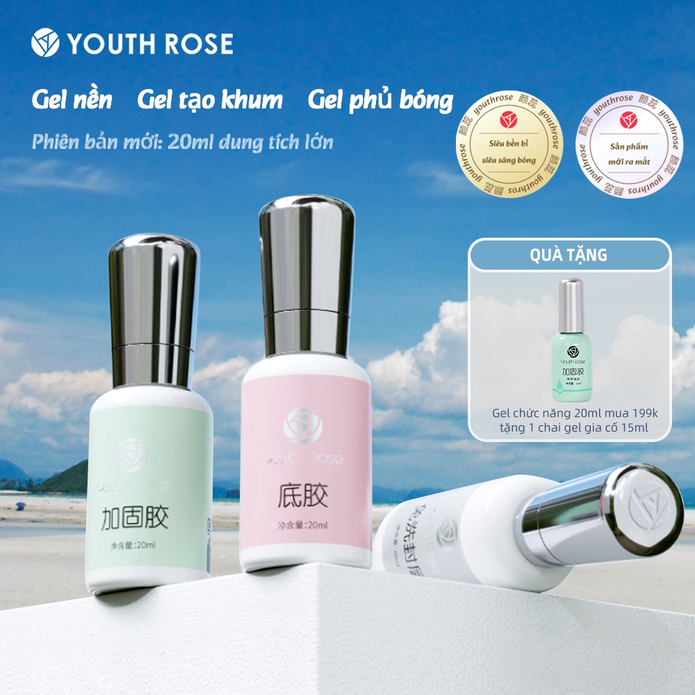 Youth Rose Base Top Cứng Móng Hoa Hồng Youth Rose chính hãng mẫu mới 20ml