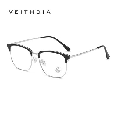Kính mát nam VEITHDIA siêu nhẹ, khung lớn chống ánh sáng xanh cho người cận thị - Mẫu P2600