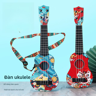 Đồ chơi đàn Guitar Ukulele trẻ em | Nhạc cụ có thể chơi được cho bé trai và bé gái – Xu hướng quốc gia Đàn Guitar mới bắt đầu giáo dục sớm (có Pick + Hướng dẫn)