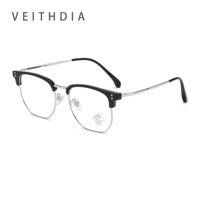 Kính mát nam VEITHDIA P2607 - Thiết kế vuông lớn, siêu nhẹ và chống ánh sáng xanh dành cho người cận thị