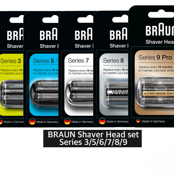[BRAUN] Đầu thay thế máy cạo râu điện Series 3 / 5 / 6 / 7 / 8 / 9 Lưỡi dao cạo 21B / 32B / 53B / 70