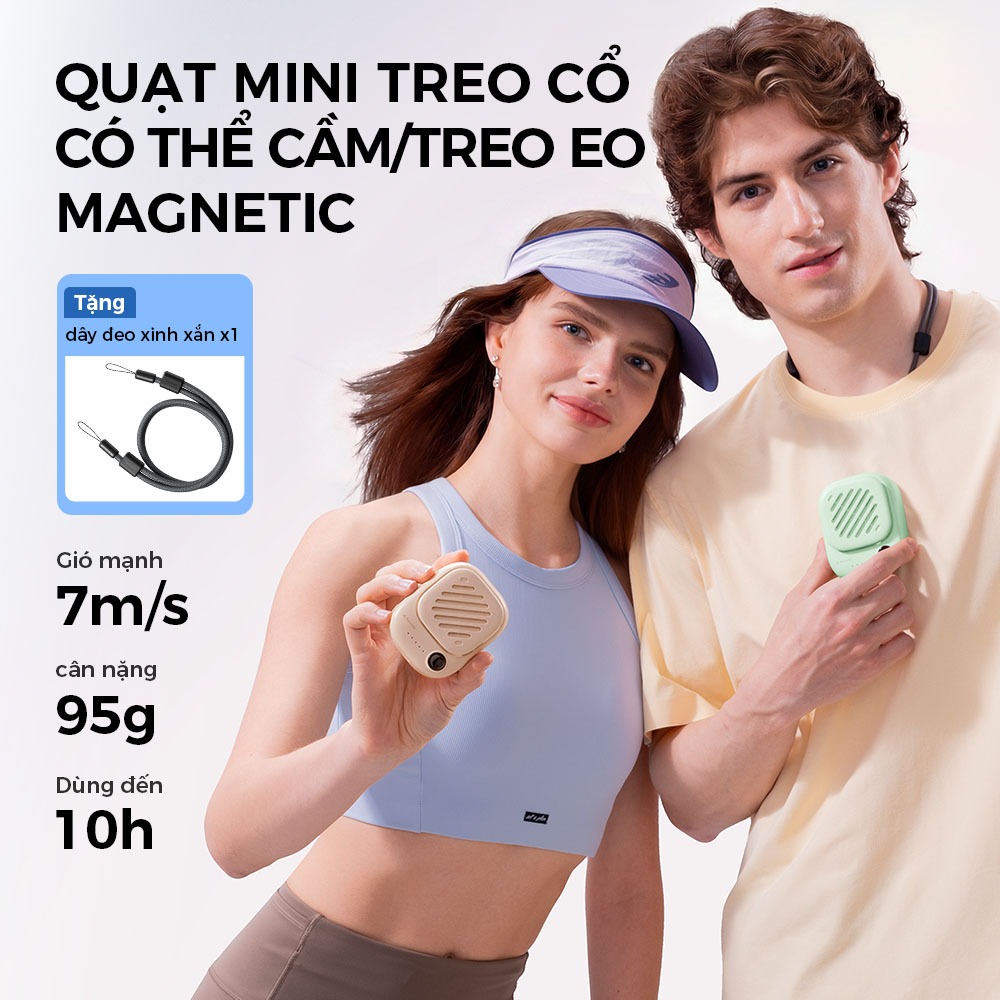 Quạt cổ cầm tay Mini Aecooly Click 01 Quạt Mini Từ Tính Quạt rảnh tay mạnh mẽ, Từ tính Fit Click 01 USB có thể sạc lại [Thời gian làm mát tối đa 10H], Chạy bằng pin cá nhân Quạt Kẹp Áo Quạt kẹp áo  Quạt mini từ tính | BigBuy360 - bigbuy360.vn