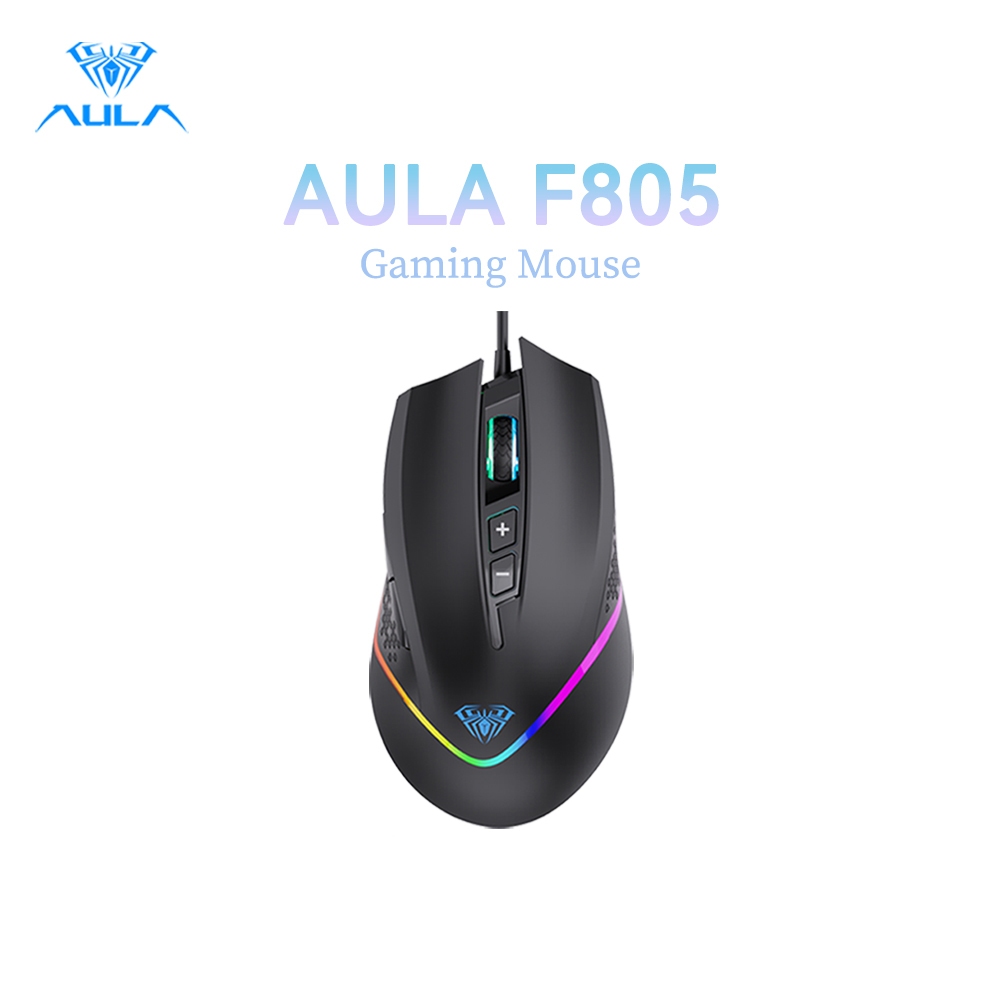 Chuột Gaming Aula F805 Kèm Đèn Nền Rgb 6 Có 7 Nút Lập Trình Cho Pc Laptop