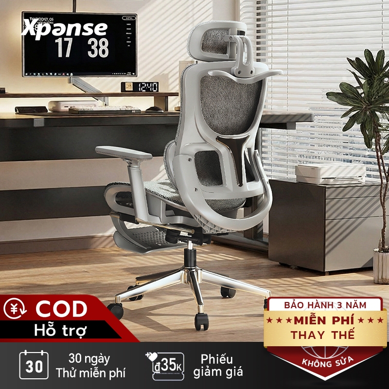 Ghế tiện dụng Xpanse LS918, Hệ thống hỗ trợ thắt lưng động Max, Lưới mát mẻ và thoáng khí | Ghế chơi game | Ghế tựa lưng | BigBuy360 - bigbuy360.vn