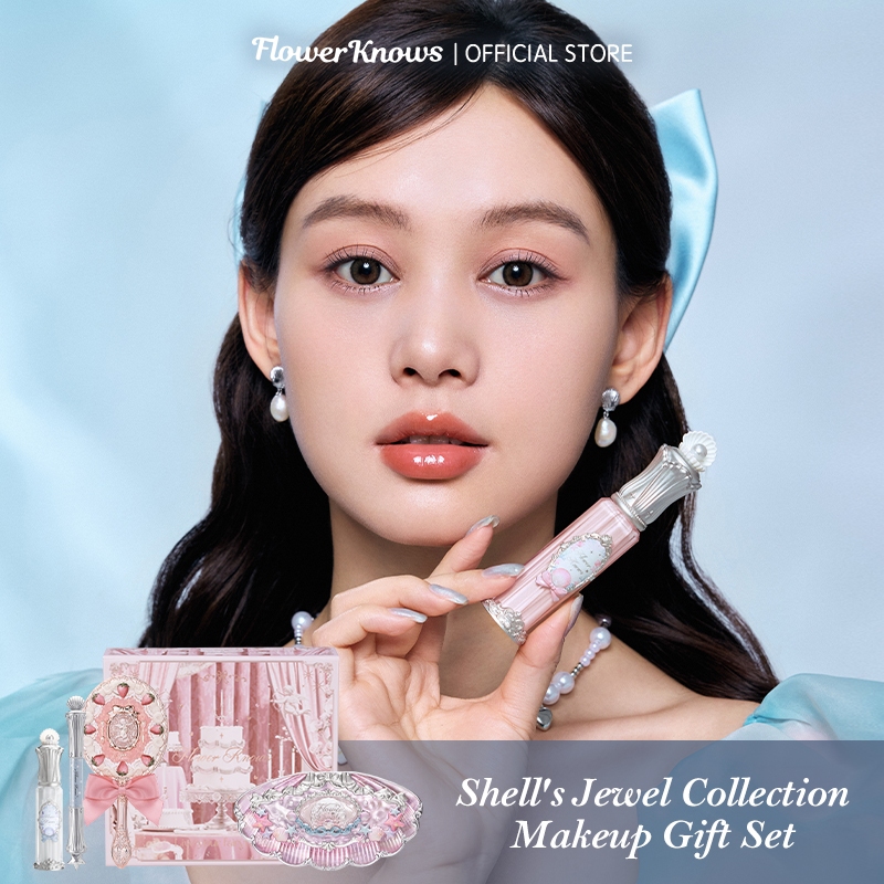 Bộ sưu tập trang sức của Flower Knows Shell / Bộ quà tặng trang điểm cùng màu[Local delivery] | BigBuy360 - bigbuy360.vn