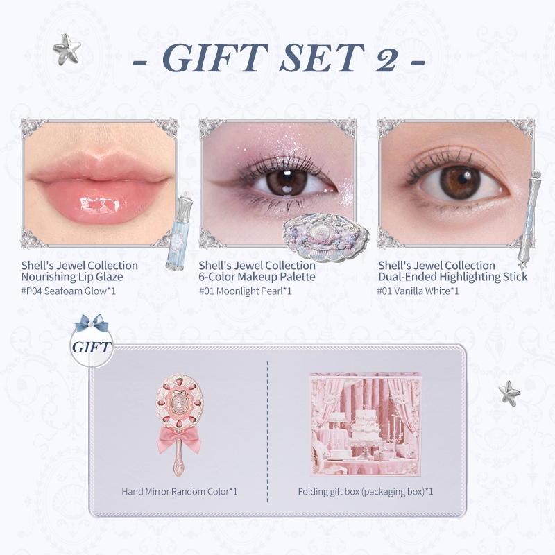 Bộ sưu tập trang sức của Flower Knows Shell / Bộ quà tặng trang điểm cùng màu[Local delivery] | BigBuy360 - bigbuy360.vn