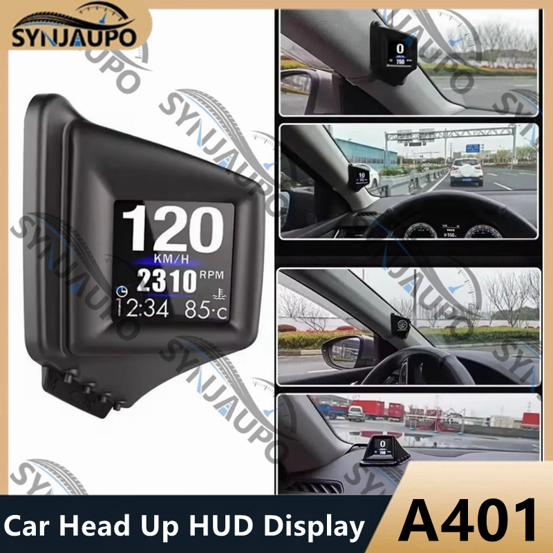 A401 / P10 Universal Car Head Up HUD Display với OBD + GPS Chế độ kép Cảnh báo quá tốc độ Đồng hồ tố