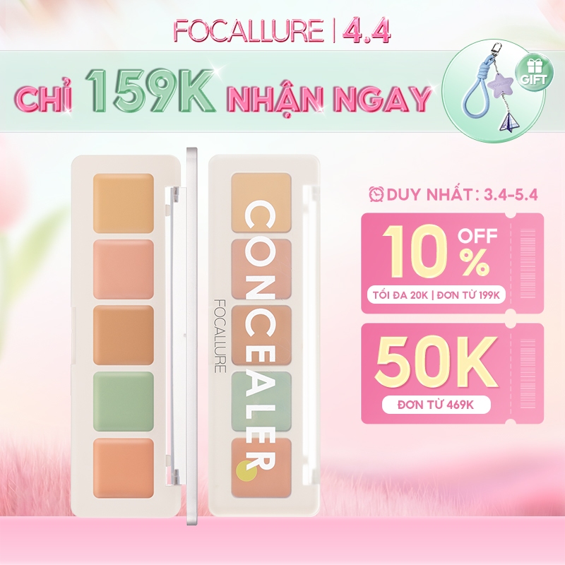 Kem che khuyết điểm Focallure độ che phủ cao chống thấm nước giữ màu lâu trôi 4.3g