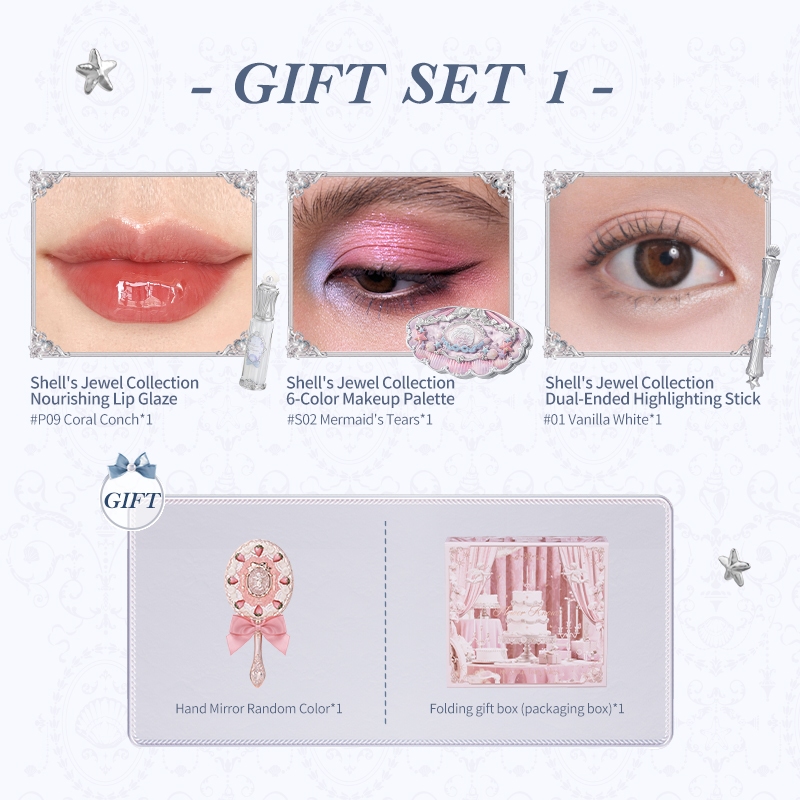 Bộ sưu tập trang sức của Flower Knows Shell / Bộ quà tặng trang điểm cùng màu[Local delivery] | BigBuy360 - bigbuy360.vn